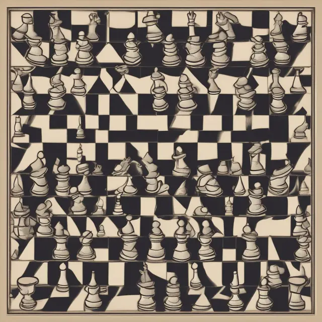 An investor examining a chessboard with pieces representing low documentation loans and due diligence, risk assessment, exit strategies