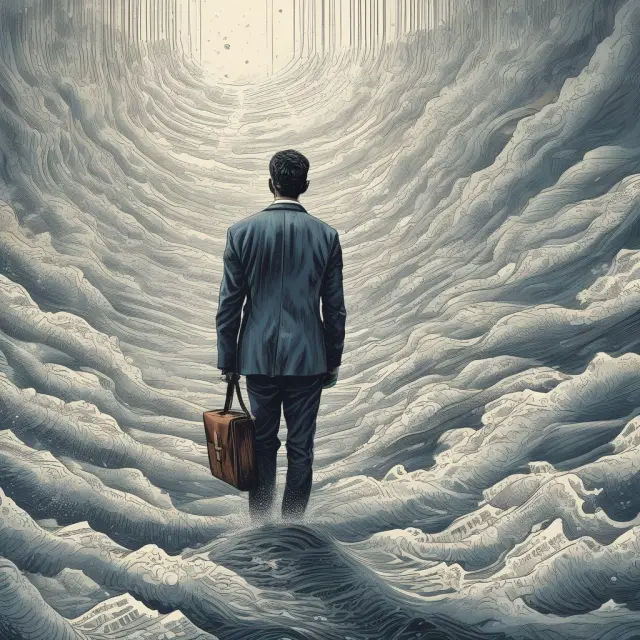 An investor meticulously examining financial data during a low volume pullback, using insights from the market