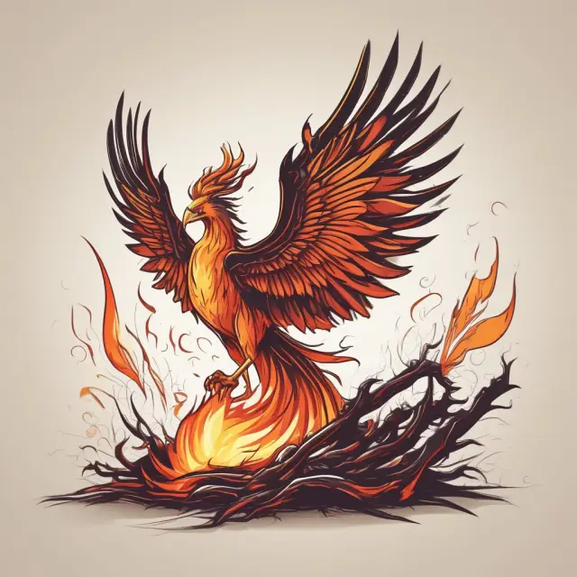 Phoenix rising from registration papers and documents, signifying new business creation.