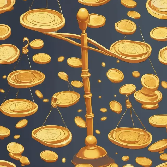Gold scales with flowing earnings data determine Price-Earnings (P/E) ratio.