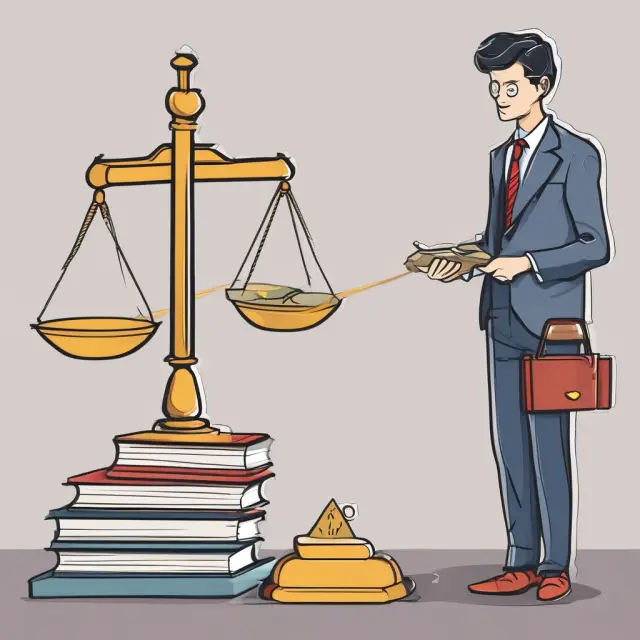 Person carefully managing a large lump sum payment through budgeting and investment strategies, represented by weighing financial planning books against potential opportunities