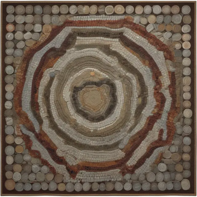 Four distinct coins representing M0, M1, M2, and M3 arranged as a mosaic, symbolizing their respective roles in the monetary supply landscape