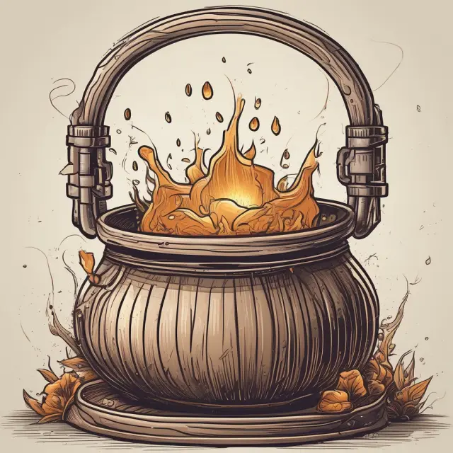 Central bankers crafting economic policy atop a cauldron filled with the M3 money supply, symbolizing their role in managing an economy