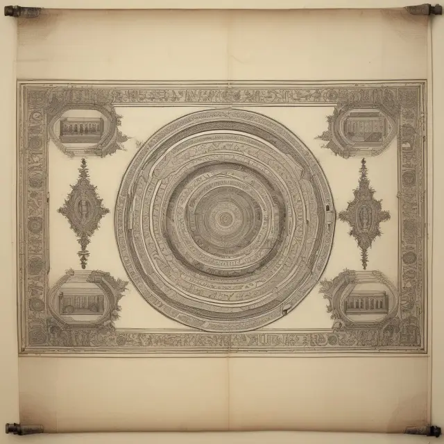 An ancient scroll representing M3, unraveling the complexities of an economy