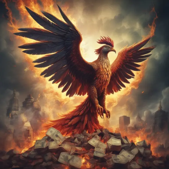 A Phoenix rising, symbolizing the EMU