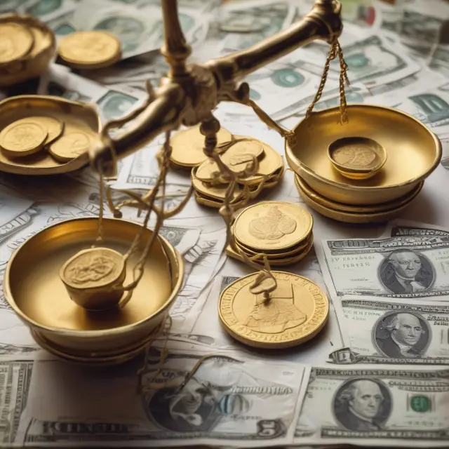An image of a balance scale with gold coins (representing cash flows) and bond certificates (symbolizing bonds) demonstrating Macaulay Duration