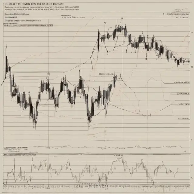 Two arrow divergences representing bearish and bullish signals in MACD, sailing on an ocean of price data