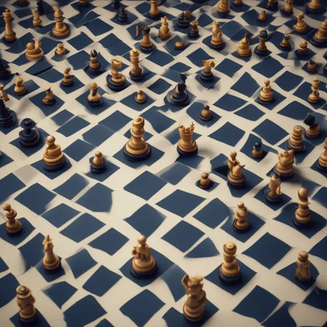 A globe sits atop a chessboard. Political events and central banks move pieces, symbolizing the impact of macro management on global markets.