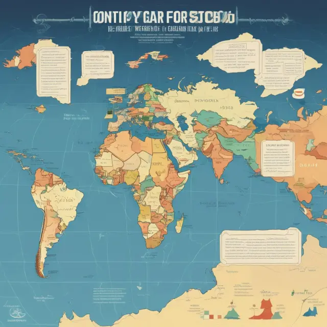 Map illustrating trade policies