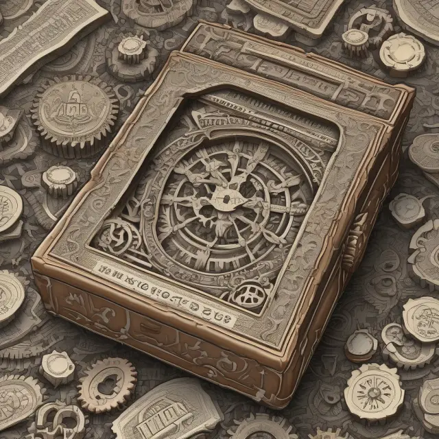 A calculator gears in motion, symbolizing the intricate Modified Adjusted Gross Income (MAGI) calculation process, with income and tax deductions represented as puzzle pieces