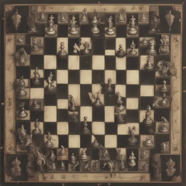 Knights symbolizing stocks on a chessboard, sorting through minimum market capitalization, company exclusions, and other magic formula investing requirements.