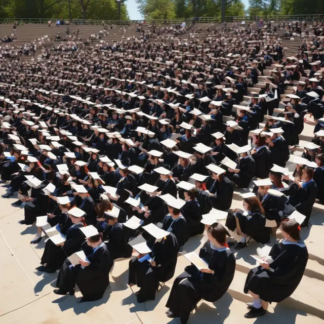 Graduation ceremony with students receiving scrolls for alternative academic honors