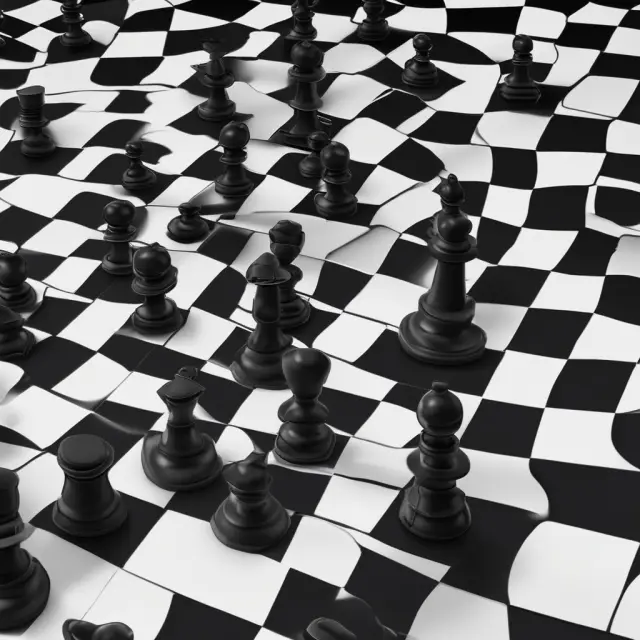 A magnetic ink flow on a chessboard represents MICR technology transforming check processing, ensuring accuracy and security.