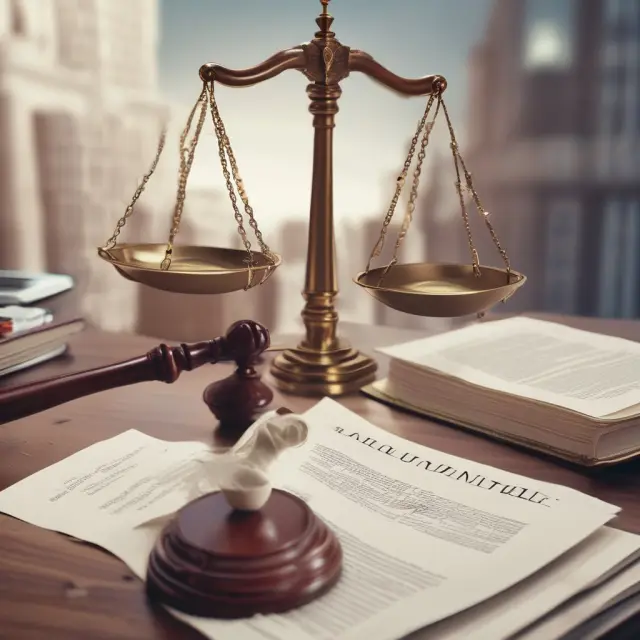 A majority shareholder holding a gavel represents power and control, while scales of justice symbolize fairness and balance. Corporate governance rules serve as the bridge between them.