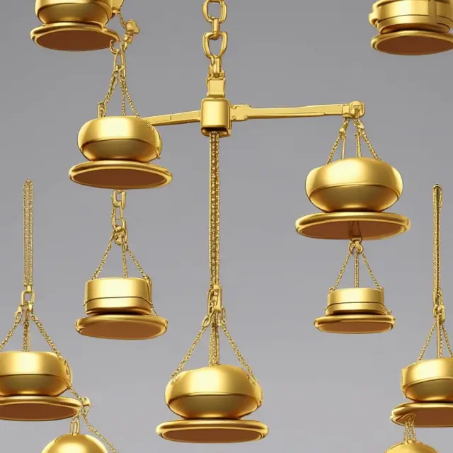 Golden scales balancing purchase price tags representing various external procurement costs