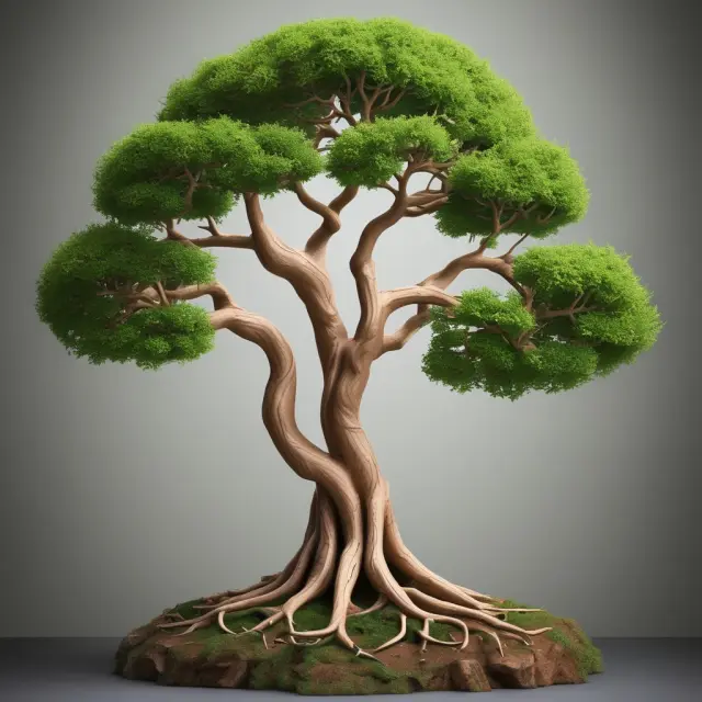 An image of a tree bending and growing slowly in response to customer orders, symbolizing the MTO production strategy.