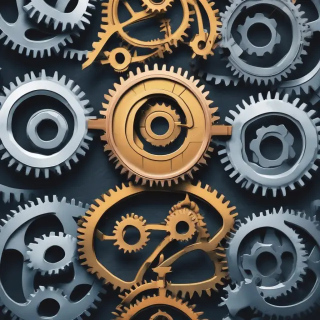 Two gears symbolizing Make-to-Order and Assemble-to-Order intertwined, depicting the balance between customization and economies of scale in manufacturing.