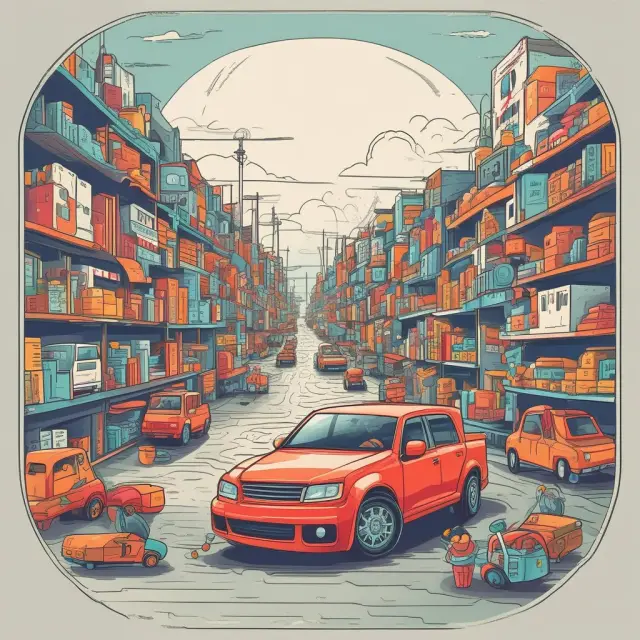 Visualization of make-to-stock production strategy with toy, automobile and dairy industry waves.