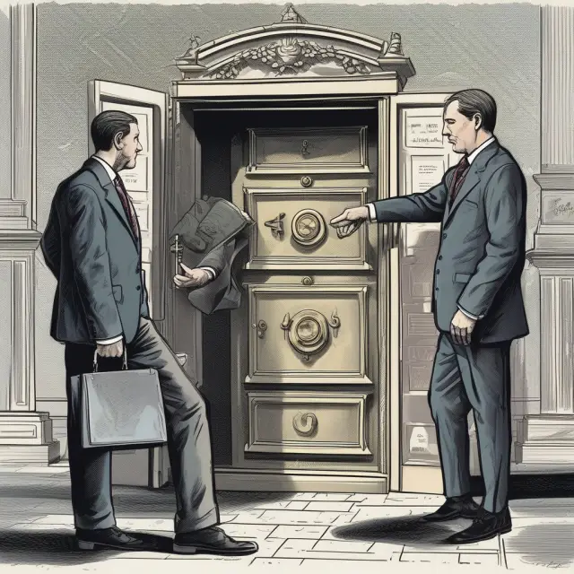 An image of a bond issuer and investor shaking hands over the exchange of make-whole call provisions, symbolizing secure financial transactions