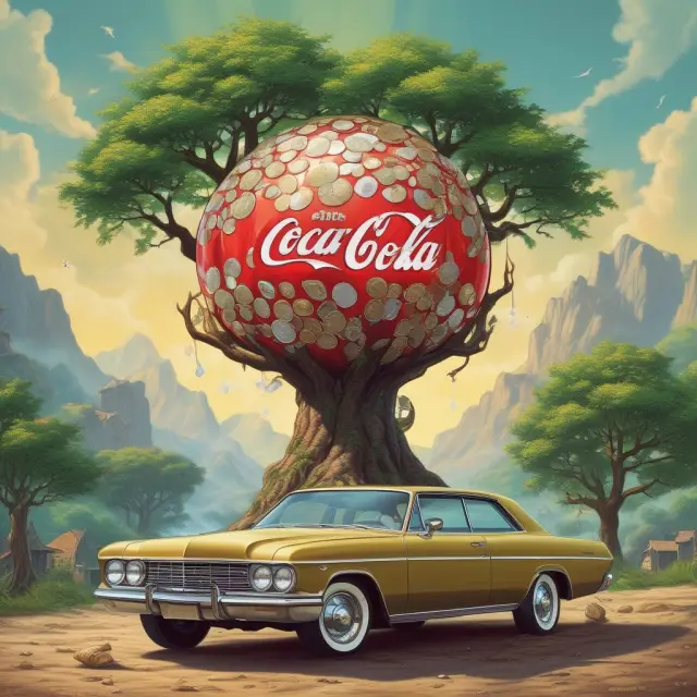 Two companies, Coca-Cola and General Motors, weighing make-whole call options against their original bond investments in a metaphorical representation