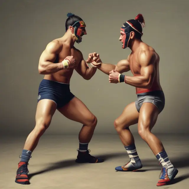 Two athletes represent market-neutral and trend-following strategies in a wrestling match, emphasizing the importance of evaluating managed futures performance
