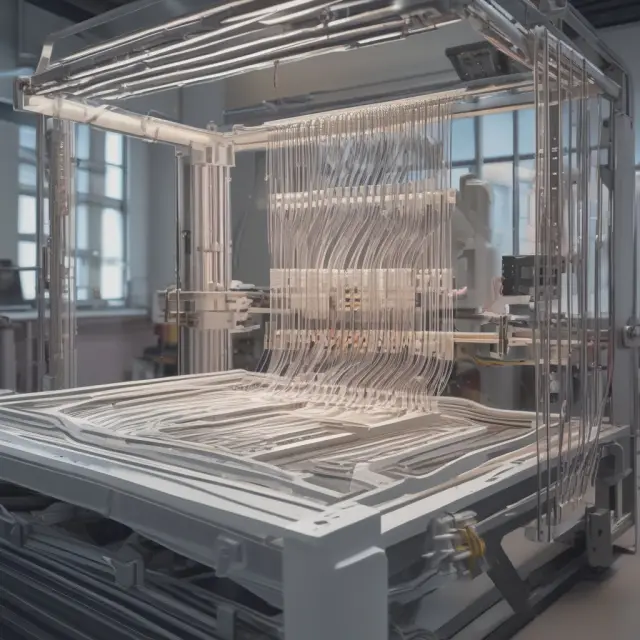 A 3D printer layering materials to build complex structures, representing the future of manufacturing