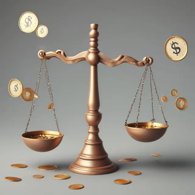 Scale with interest rates and fees balancing potential gains and losses in margin trading