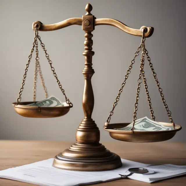A balance scale holds securities on one side and a magnifying glass on the other, representing Margin Loans