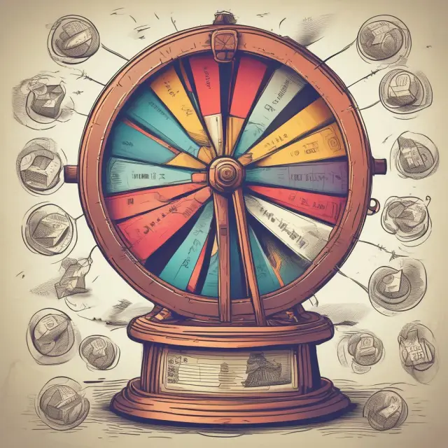 A wheel with interest rates and fees symbolizing the costs involved in maintaining a margin account