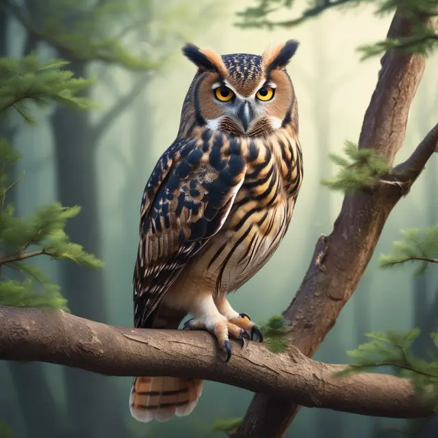 An image of a wise owl holding various financial instruments in its nest, symbolizing effective margin account management and risk mitigation