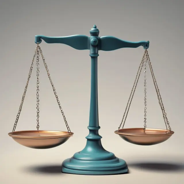 Balanced scales illustrating the concept of marginal analysis, where question marks signify uncertainty in the process.