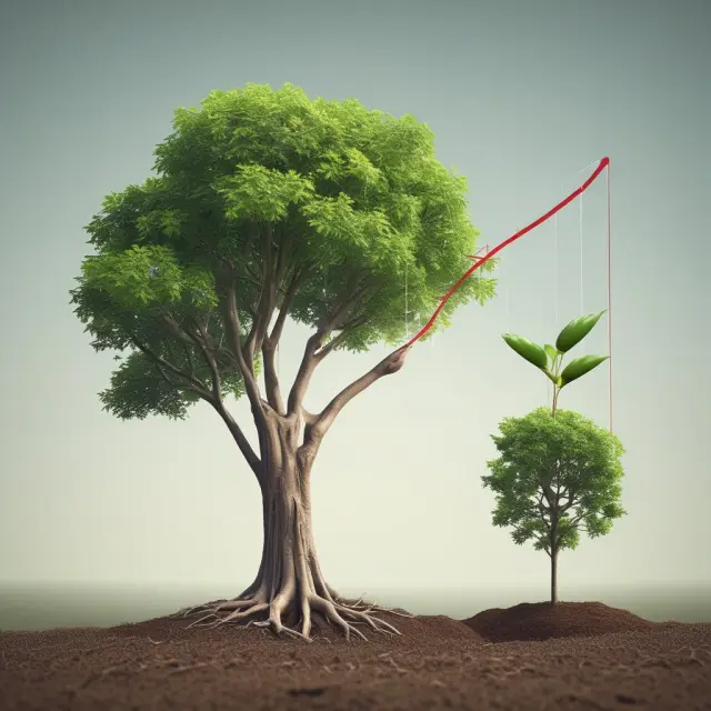 Business graph expanding into a tree: Economies of scale & marginal profit