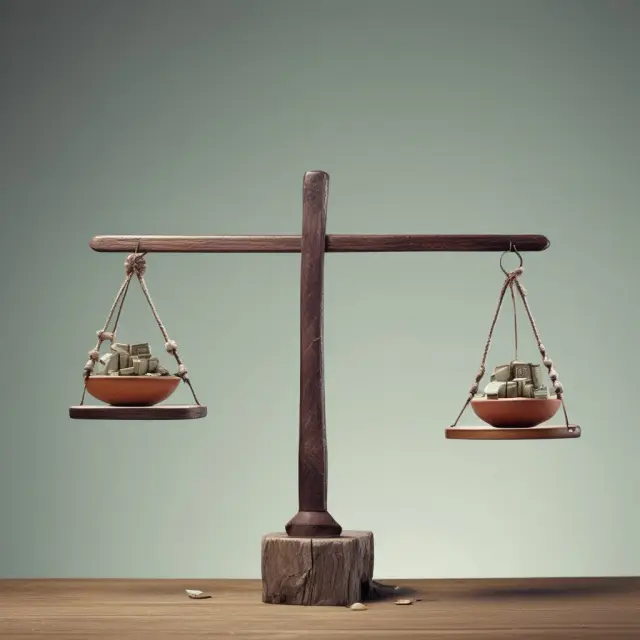 A balanced seesaw represents marginal propensity to save (MPS) in macroeconomics. One end symbolizes savings, the other consumption, illustrating their interconnected relationship.
