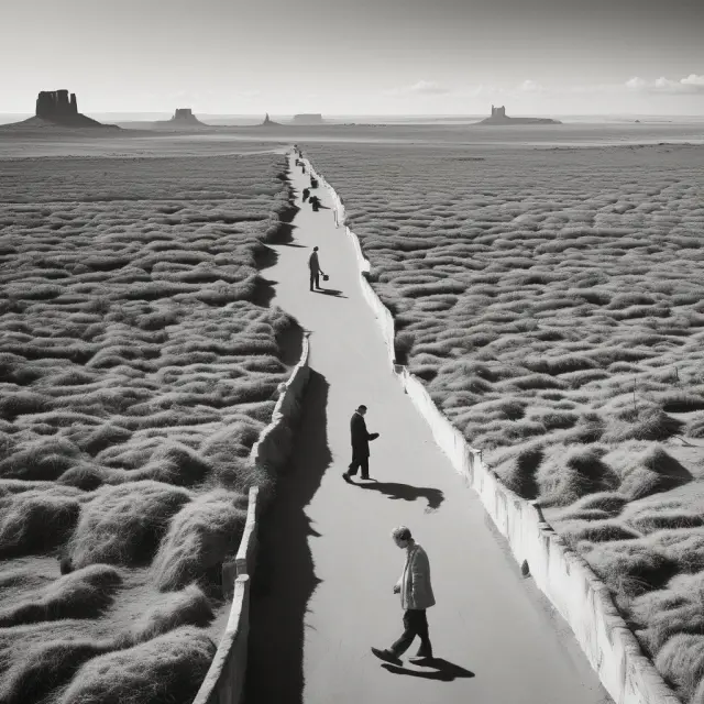 A consumer on a hilly terrain, with indifference curves representing their changing preferences for two goods