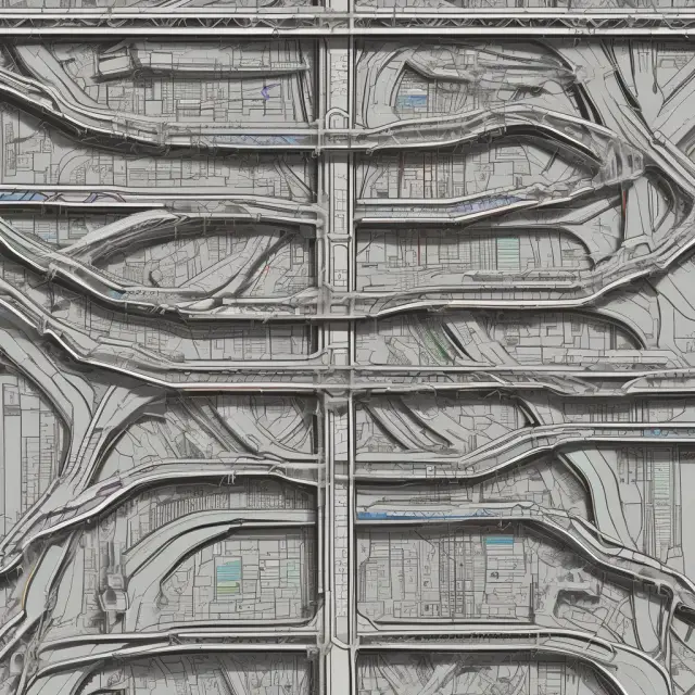 Visualization of interconnected business scales, each representing a good, showcasing the marginal rate of transformation between them
