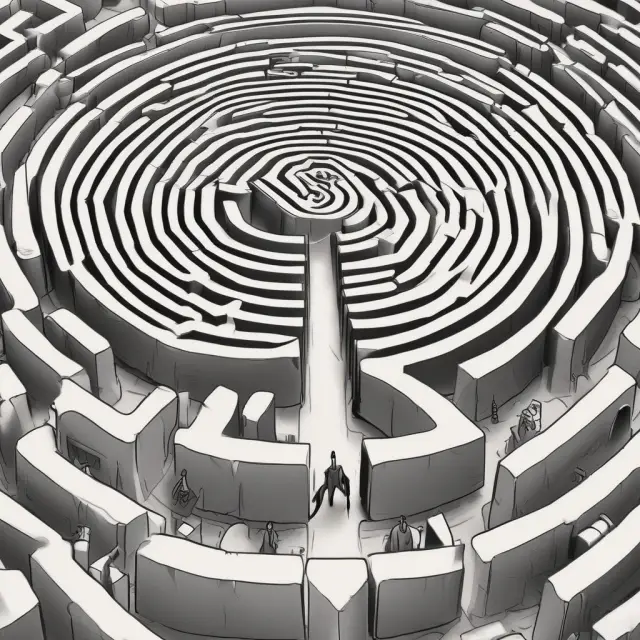 Economist exploring a labyrinth representing MPC, uncovering the Keynesian multiplier effect