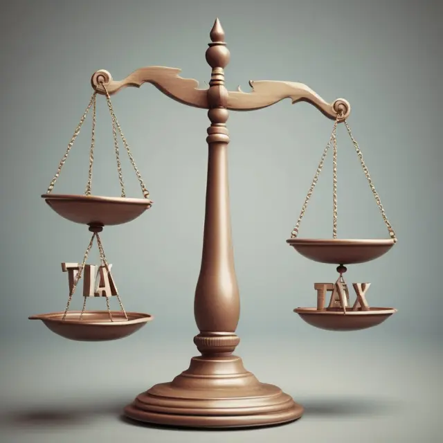 Scale with marginal (35%) and effective (X%) tax rates balanced.