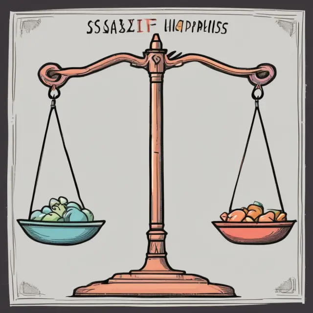 Three scales representing positive, zero, and negative marginal utility.