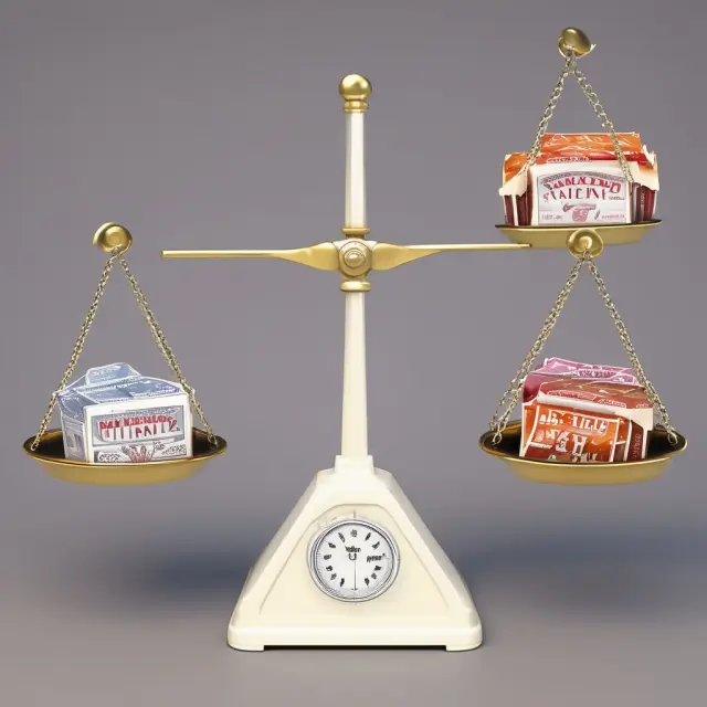 Business scales illustrating the concept of marginal utility as consumers add more product units, optimizing strategy.