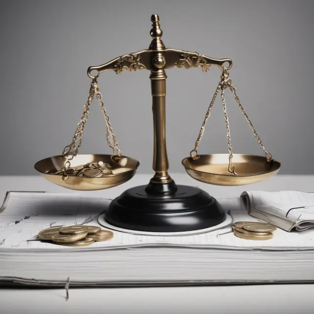 Golden scales balanced with a firm grip illustrating the concept of margin of safety in accounting