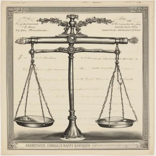 Scale balances marriage certificate and property symbols, representing the equitable distribution of assets in community property states