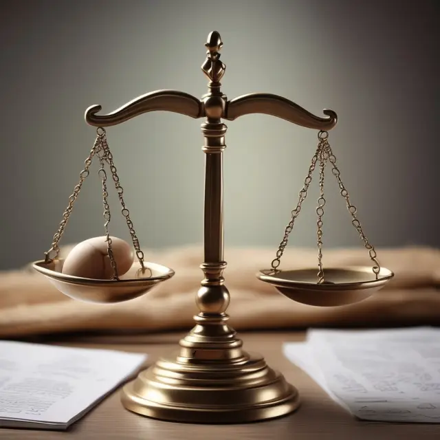 An image of scales balanced between marital assets and debts, symbolizing equitable distribution during divorce proceedings.