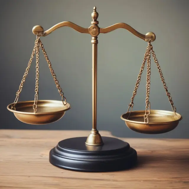 A pair of scales balancing marital assets, including a real estate appraisal document and a business valuation report.