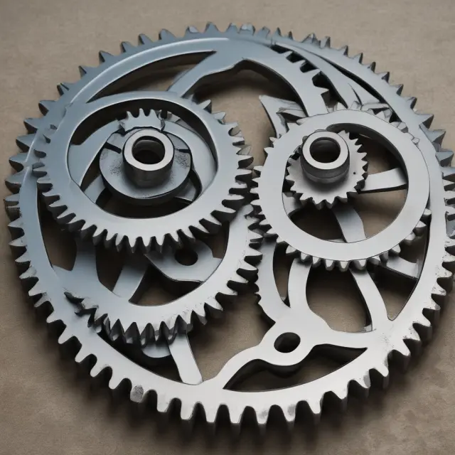 Intertwined gears symbolizing marriage and property laws during divorce, illustrating complex division processes
