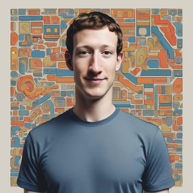 An evolving graph depicts Mark Zuckerberg