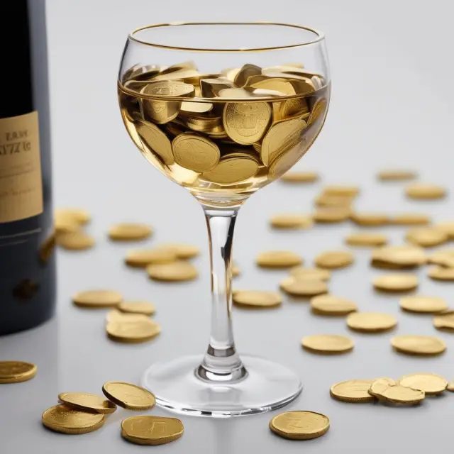 Golden wine glasses illustrating market approach valuation for a wine collection