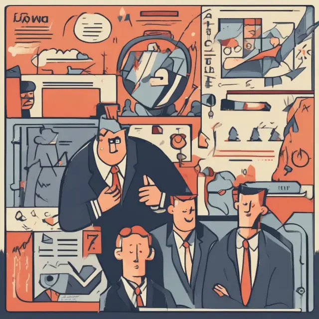 An image of a market leader represented as a mighty elephant trying to navigate through a maze filled with smaller, agile competitors and unpredictable consumer trends