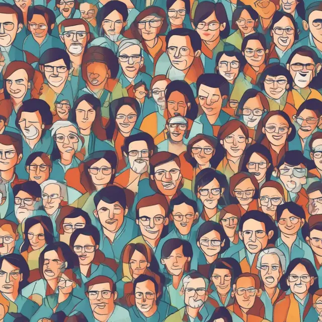 An image of a dynamic mosaic displaying various consumer faces transforming into product designs, illustrating the adaptive nature of market orientation in catering to changing customer needs