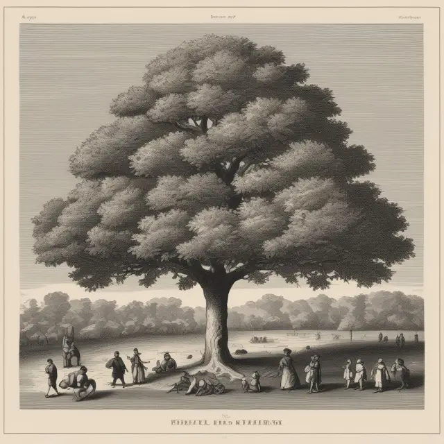A large, sturdy tree representing Apple