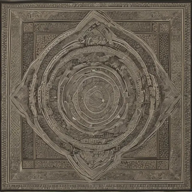 Market maker weaving bids (demand) and offers (supply) into a tapestry, illustrating price determination through order interaction